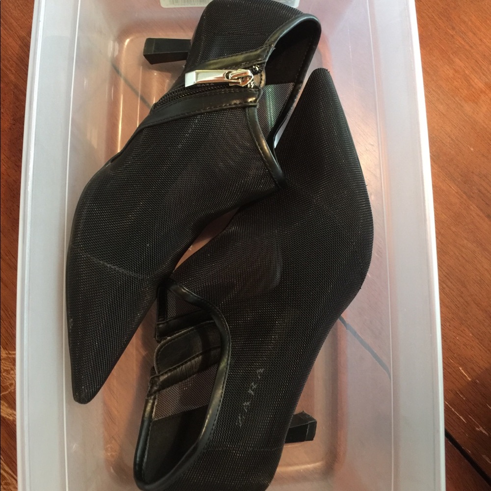 Zara mesh booties